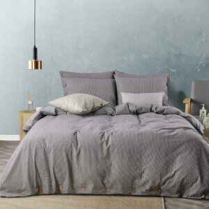 3PCS Breathable Soft Solid Bedding Set Duvet Cover